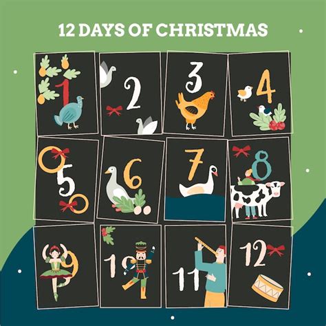 Download Free 12 Days of Christmas Files Free PSD Mockups