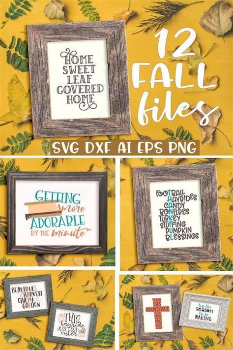 Download Free 12 Fall Files - Autumn Bundle Creativefabrica DXF Files