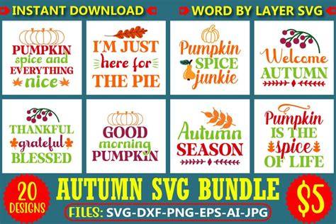 Download Free 12 Fall Files - Autumn Bundle Cricut SVG DXF Files
