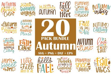 Download Free 12 Fall Files - Autumn Bundle Cricut SVG For Crafts