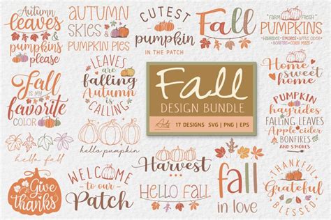 Download Free 12 Fall Files - Autumn Bundle Cut Files
