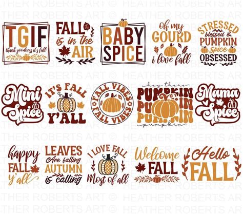 Download Free 12 Fall Files - Autumn Bundle Silhouette For Crafts
