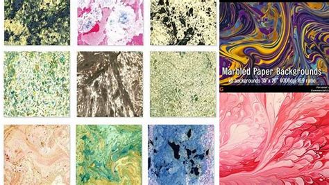 Download Free 12 Marbled Paper Backgrounds DXF Files