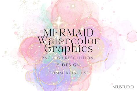 Download Free 12 Mermaid Watercolor Backgrounds Printable
