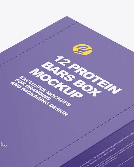 Download Free 12 Protein Bars Box Mockup PSD Generator