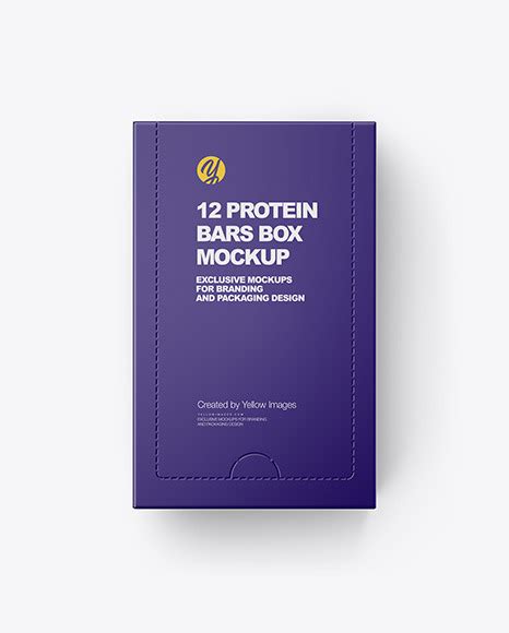 Download Free 12 Protein Bars Box Mockup PSD Mockup Templates
