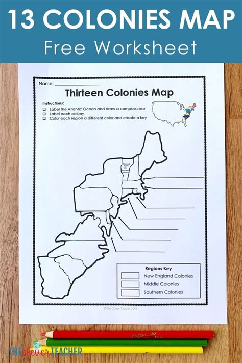 Free 13 Colonies Map Worksheet and Lesson | Social studies worksheets