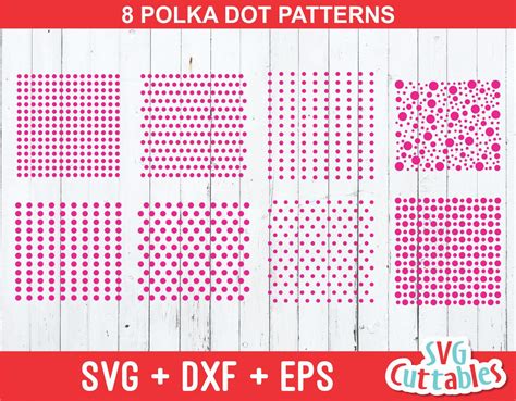 Download Free 18 Polka Dot Patterns Creativefabrica DXF Files