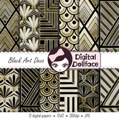 Download Free 1920 Art Deco Digital Paper Cut Files