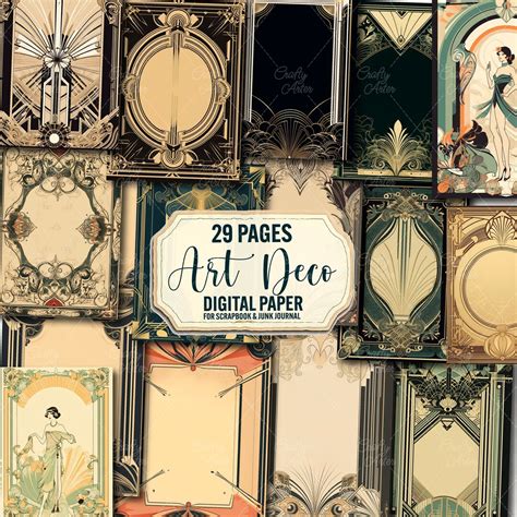 Download Free 1920 Art Deco Digital Paper Printable