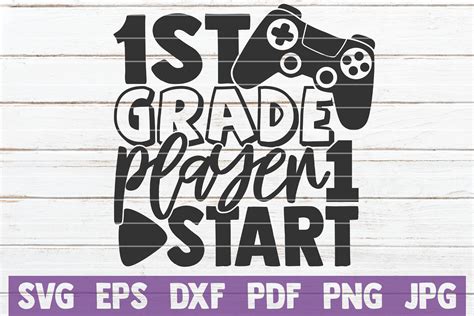 Download Free 1st Grade Player 1 Start SVG Cut File Files
