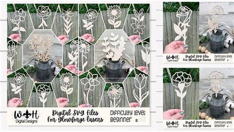 Download Free 2 inch circle digital sheet - French Florals Files DXF Files