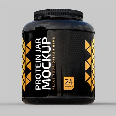 Download Free 2.2LB Protein Jar Mockup PSD Generator PSD Files
