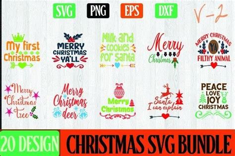 Download Free 20 Christmas SVG Bundle Files
