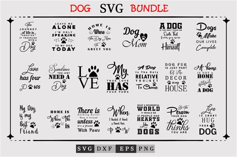Download Free 20 Dog Quotes SVG Bundle DXF Files