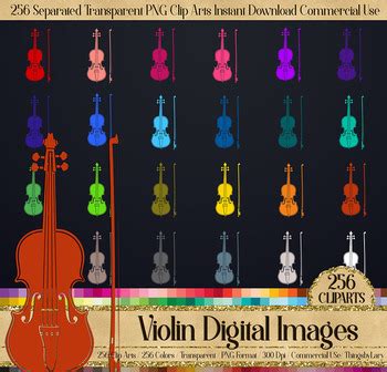 Download Free 256 Solid Color Violin Instrument Printable Sticker Clip Arts Files Free PSD Mockups