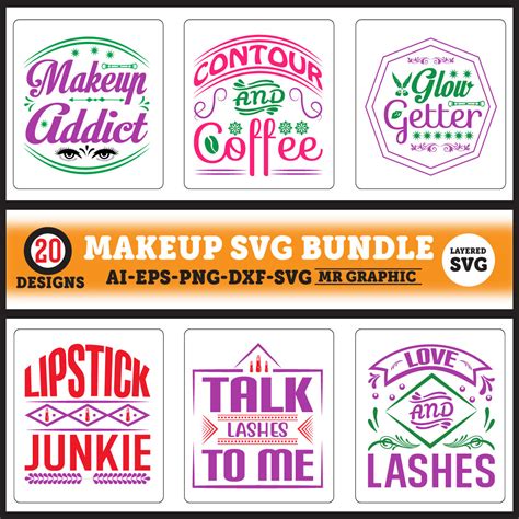 Download Free 27 Makeup SVG Bundle Commercial Use