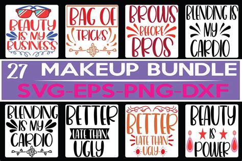 Download Free 27 Makeup SVG Bundle Cut Files