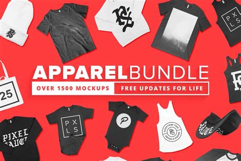 Download Free 2700+ Apparel Mockups Bundle PSD Templates Generator