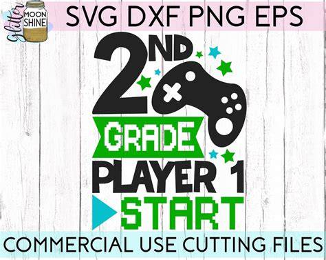 Download Free 2nd Grade Player 1 Start SVG Cut File Commercial Use DXF Files