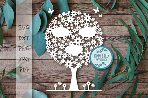 Download Free 3-9 Name Daisy Tree Bundle - SVG DXF PNG PDF JPG DXF Files
