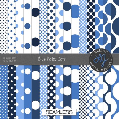 Download Free 30 Polka Dot Patterns - Digital Paper Pack Easy Edite