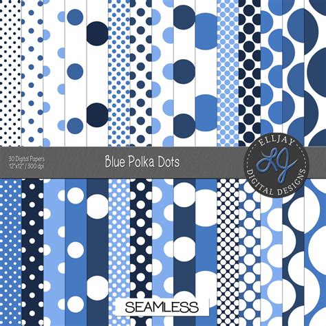 Download Free 30 Polka Dot Patterns - Digital Paper Pack Files For Crafts