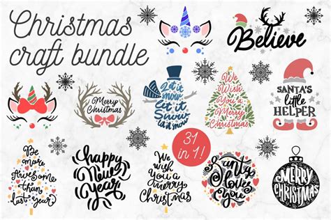 Download Free 31 Christmas products in 1 craft Bundle! 90 OFF!!! Easy Edite