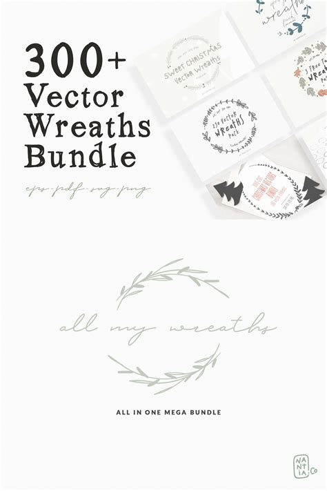 Download Free 330 Vector Wreaths Mega Bundle For Crafts