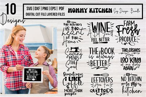 Download Free 37 Mommy Kitchen Svg Bundle DXF Files