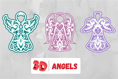 Download Free 3D Angels SVG Bundle Crafts