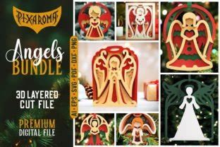 Download Free 3D Angels SVG Bundle Cut Files