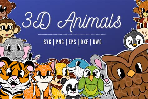 Download Free 3D Animals SVG Bundle Commercial Use Free PSD Mockups