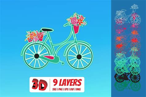 Download Free 3D Bicycle SVG Printable