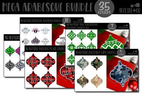 Download Free 3D Christmas Arabesque SVG Bundle DXF Files
