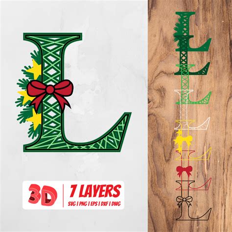 Download Free 3D Christmas Letter L Files DXF Files