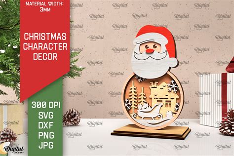 Download Free 3D Christmas Santa Cut Files