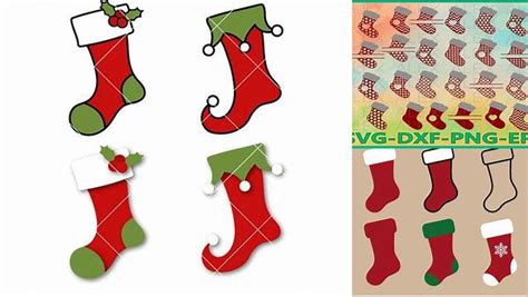 Download Free 3D Christmas socks Cut Files