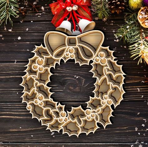 Download Free 3D Christmas wreath DXF Files