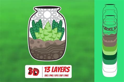 Download Free 3D Florarium4 SVG Files For Crafts