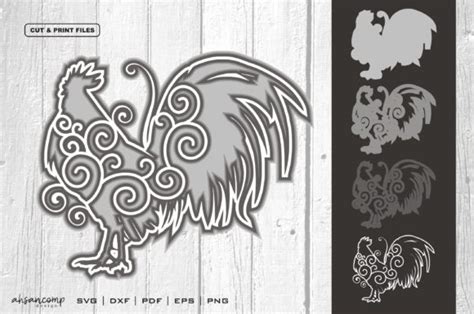 Download Free 3D Layered Chicken Cut File Vector Creativefabrica For Crafts