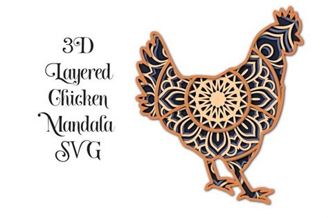 Download Free 3D Layered Chicken Cut File Vector Cricut SVG For Crafts