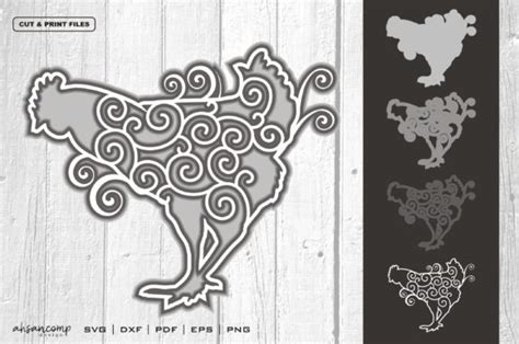 Download Free 3D Layered Chicken Cut File Vector DXF Files