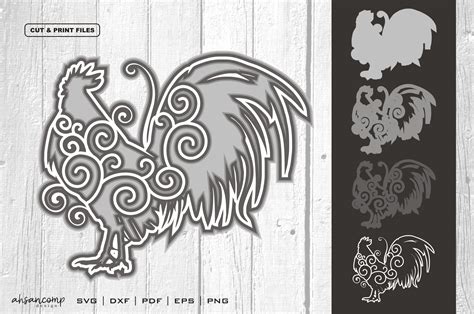 Download Free 3D Layered Chicken Cut File Vector Files For Crafts