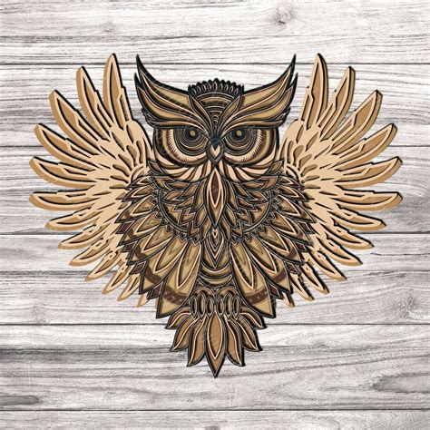 Download Free 3D Owl SVG Files DXF Files