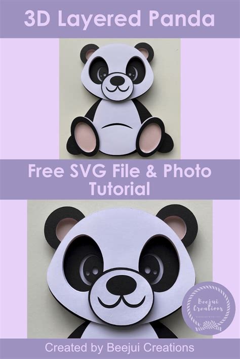 Download Free 3D Panda SVG for Cricut Machine