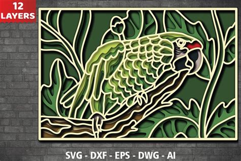 Download Free 3D Parrot SVG Commercial Use DXF Files