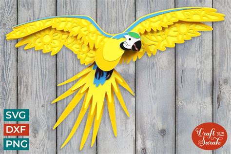 Download Free 3D Parrot SVG Crafts