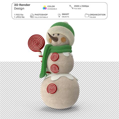 Download Free 3D Snowman Files Free PSD Mockups