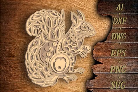Download Free 3D Squirrel SVG Images
